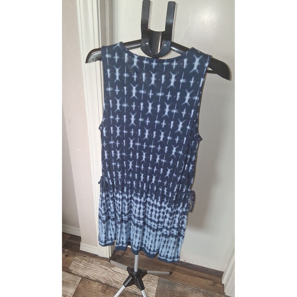 J. Jill Pure Jill Tie-Dye V-Neck Tunic Shift Dress, Large Coastal Resort Beachy - Picture 7 of 10